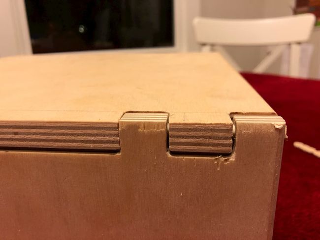 Wooden hinge back right
