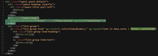 Filter HTML